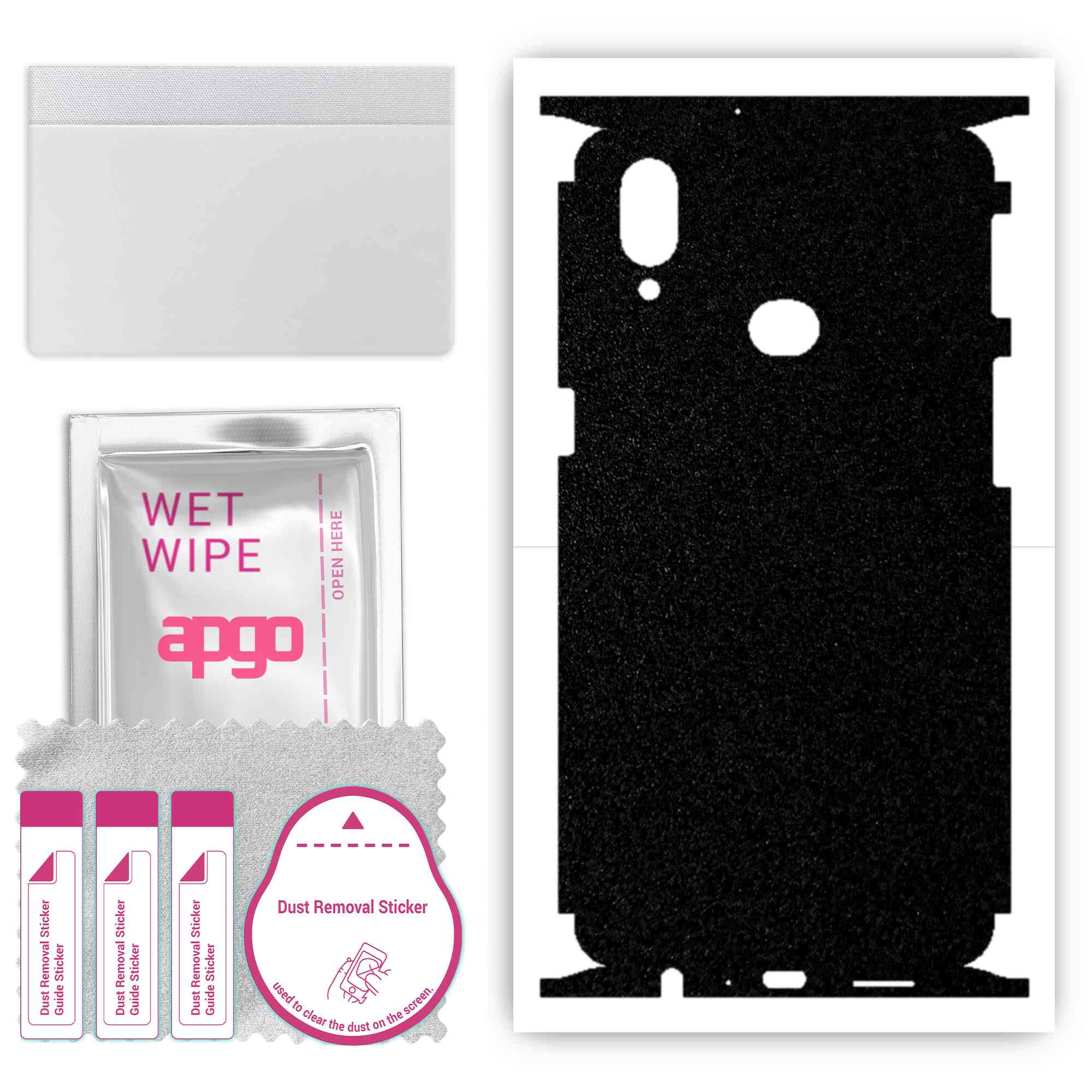 apgo Protective Skin Sticker for the back+sides compatible with Samsung Galaxy A10s, Full Wrap Film, Foil, Vinyl - Pattern Matte Black
apgo Protective Skin Sticker for the back+sides compatible with Samsung Galaxy A10s, Full Wrap Film, Foil, Vinyl - Pattern Matte Black