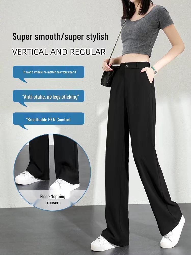 Женские брюки с высокой талией и широкими штанинами: Маленький, Драпированный, Узкий прямой крой для Весны, Лета, Осени 2XL
Женские брюки с высокой талией и широкими штанинами: Маленький, Драпированный, Узкий прямой крой для Весны, Лета, Осени 2XL