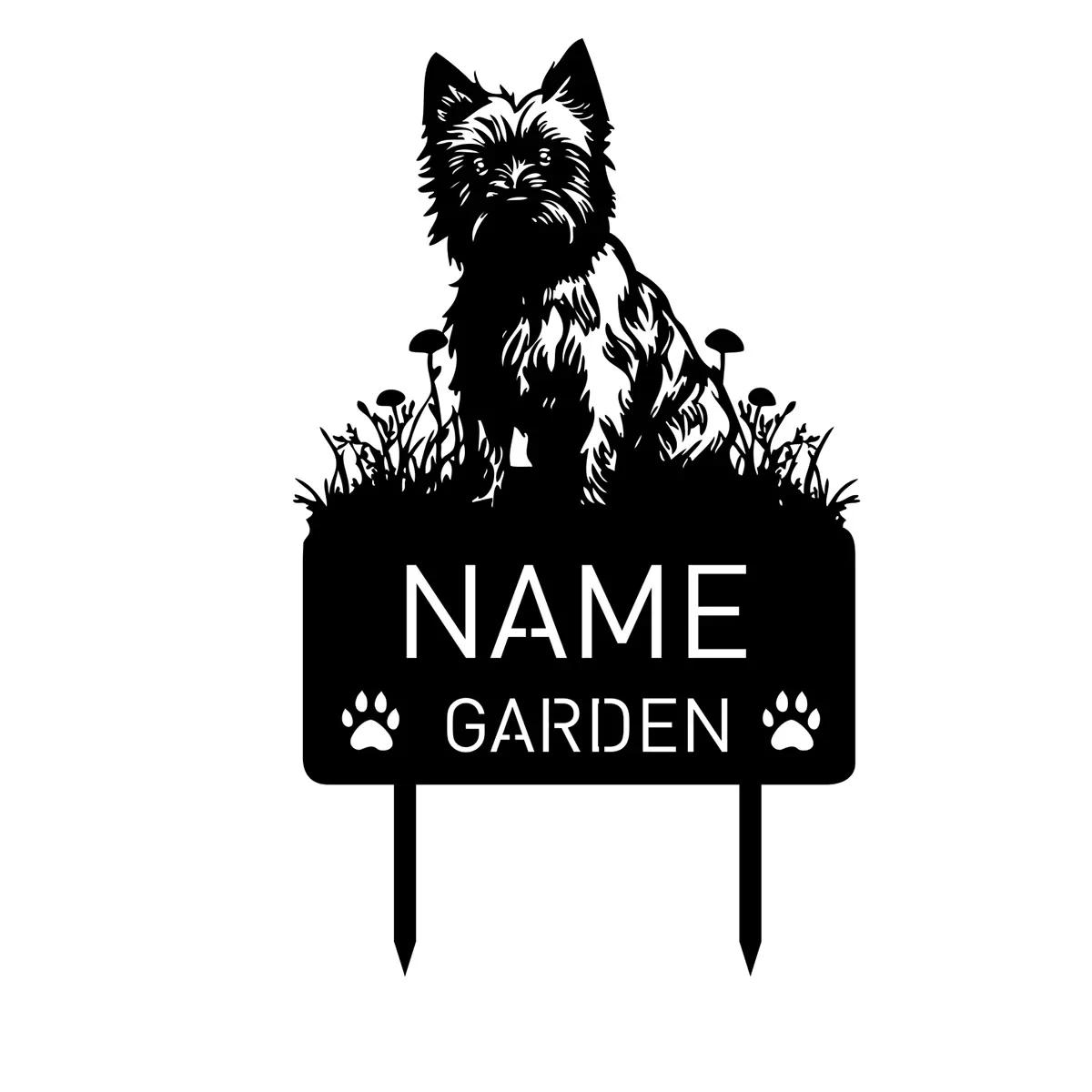 Custom Cairn Terrier Metal Garden Stake, Personalized Memorial Sign with Name, Outdoor Grave Marker Decor
Custom Cairn Terrier Metal Garden Stake, Personalized Memorial Sign with Name, Outdoor Grave Marker Decor
