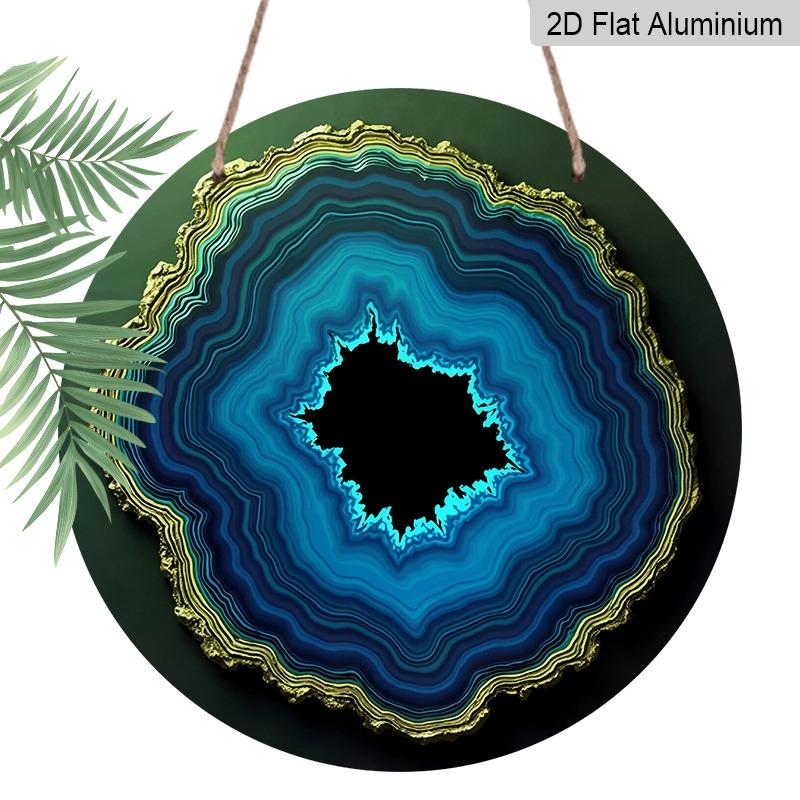 2D Flat Aluminum Wall Decoration, Available in Various Sizes, Featuring Premium Mineral Facets and A Blue-green Gradient. Suitable for Indoor and 20*20cm
2D Flat Aluminum Wall Decoration, Available in Various Sizes, Featuring Premium Mineral Facets and A Blue-green Gradient. Suitable for Indoor and 20*20cm