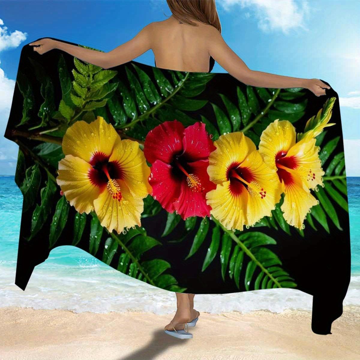 Tropical Hibiscus Flower Palm Leaf Print Beach Towel Quick Dry Microfiber Sand Free Absorbent Washable for Summer Pool Travel W30*H60(CM)
Tropical Hibiscus Flower Palm Leaf Print Beach Towel Quick Dry Microfiber Sand Free Absorbent Washable for Summer Pool Travel W30*H60(CM)