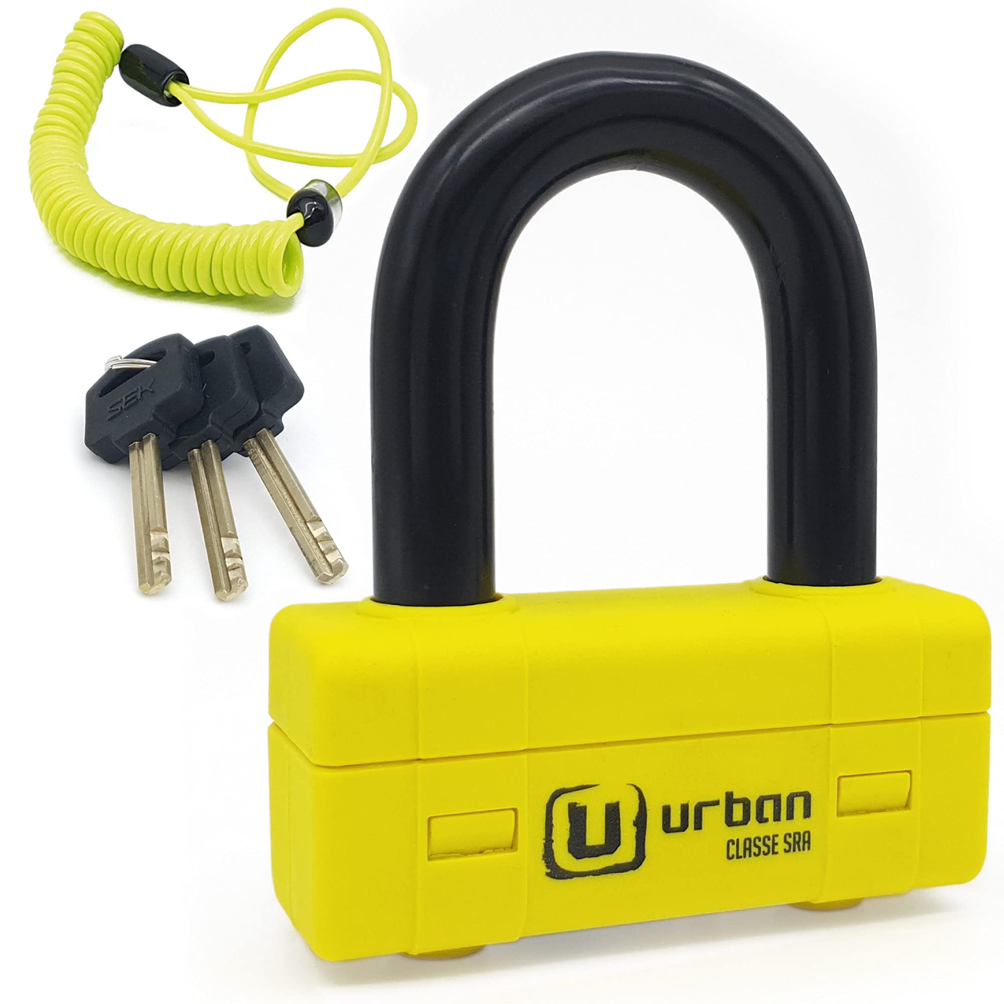 Urban UR75 Approved Motorcycle Mini U-Disk Lock Highest Security Tested Most Heavy Duty Shackle 18mm/0.7inch High Tech Steel Double Lock
Urban UR75 Approved Motorcycle Mini U-Disk Lock Highest Security Tested Most Heavy Duty Shackle 18mm/0.7inch High Tech Steel Double Lock
