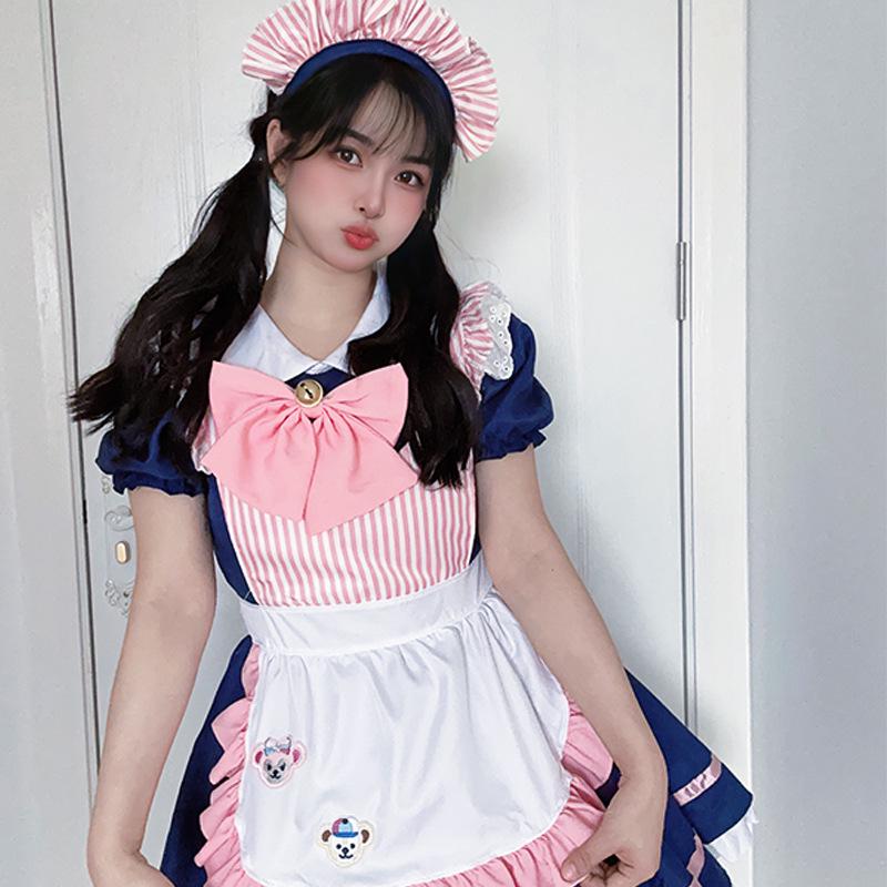 Милый японский костюм горничной Лолиты для косплея - платье для выставки аниме и игр Small
Милый японский костюм горничной Лолиты для косплея - платье для выставки аниме и игр Small