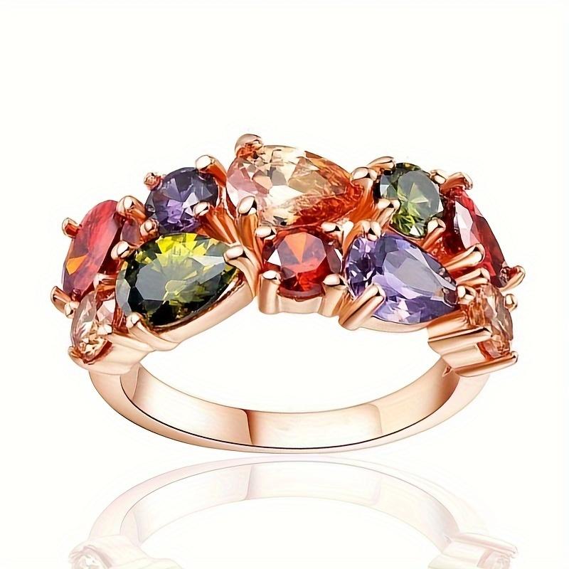 1pc Fashion Colored Zirconia Ring, Inlaid Synthetic Stone - Daily Party Wear Accessory for Women 10
1pc Fashion Colored Zirconia Ring, Inlaid Synthetic Stone - Daily Party Wear Accessory for Women 10