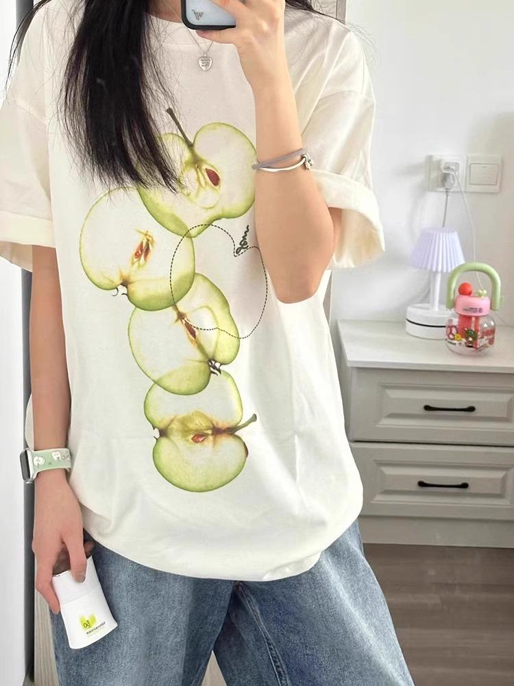 Fat MM Women s Fun Apple Print Short Sleeve T-shirt - 2025 Summer Casual Trend L белый
Fat MM Women s Fun Apple Print Short Sleeve T-shirt - 2025 Summer Casual Trend L белый