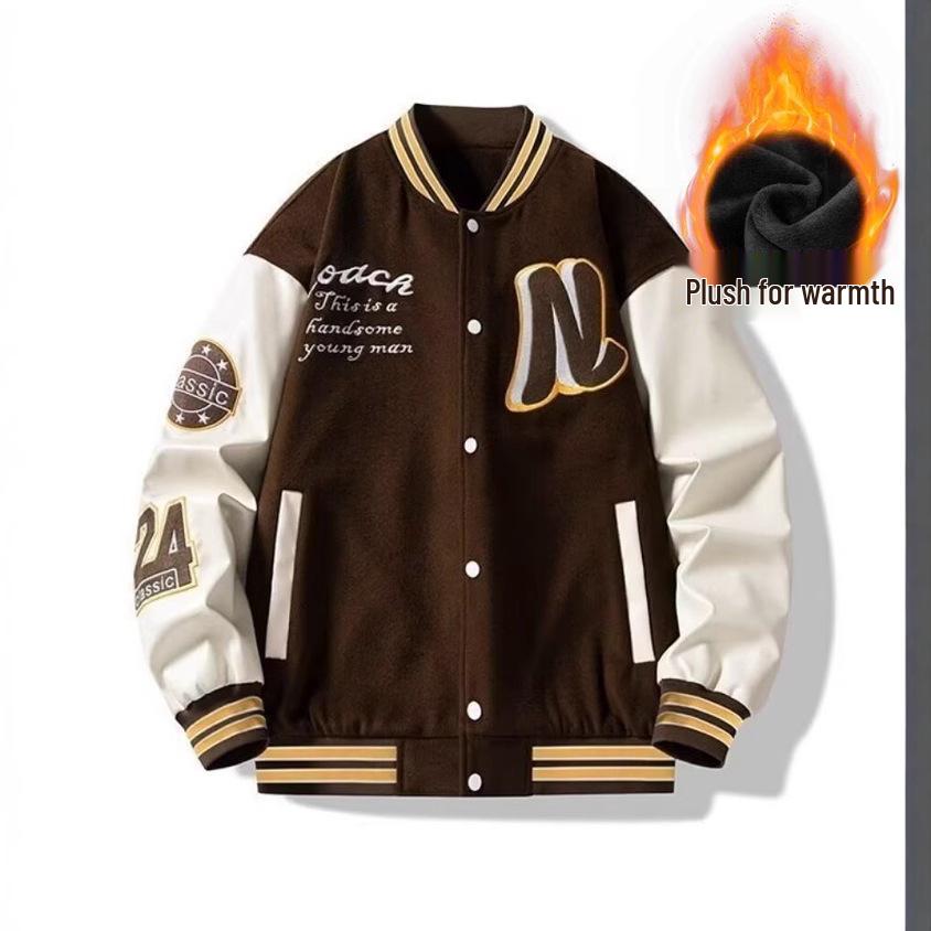 2024 Autumn/Winter Trendy Patchwork Leather Embroidered Baseball Jacket for Men & Couples XL
2024 Autumn/Winter Trendy Patchwork Leather Embroidered Baseball Jacket for Men & Couples XL