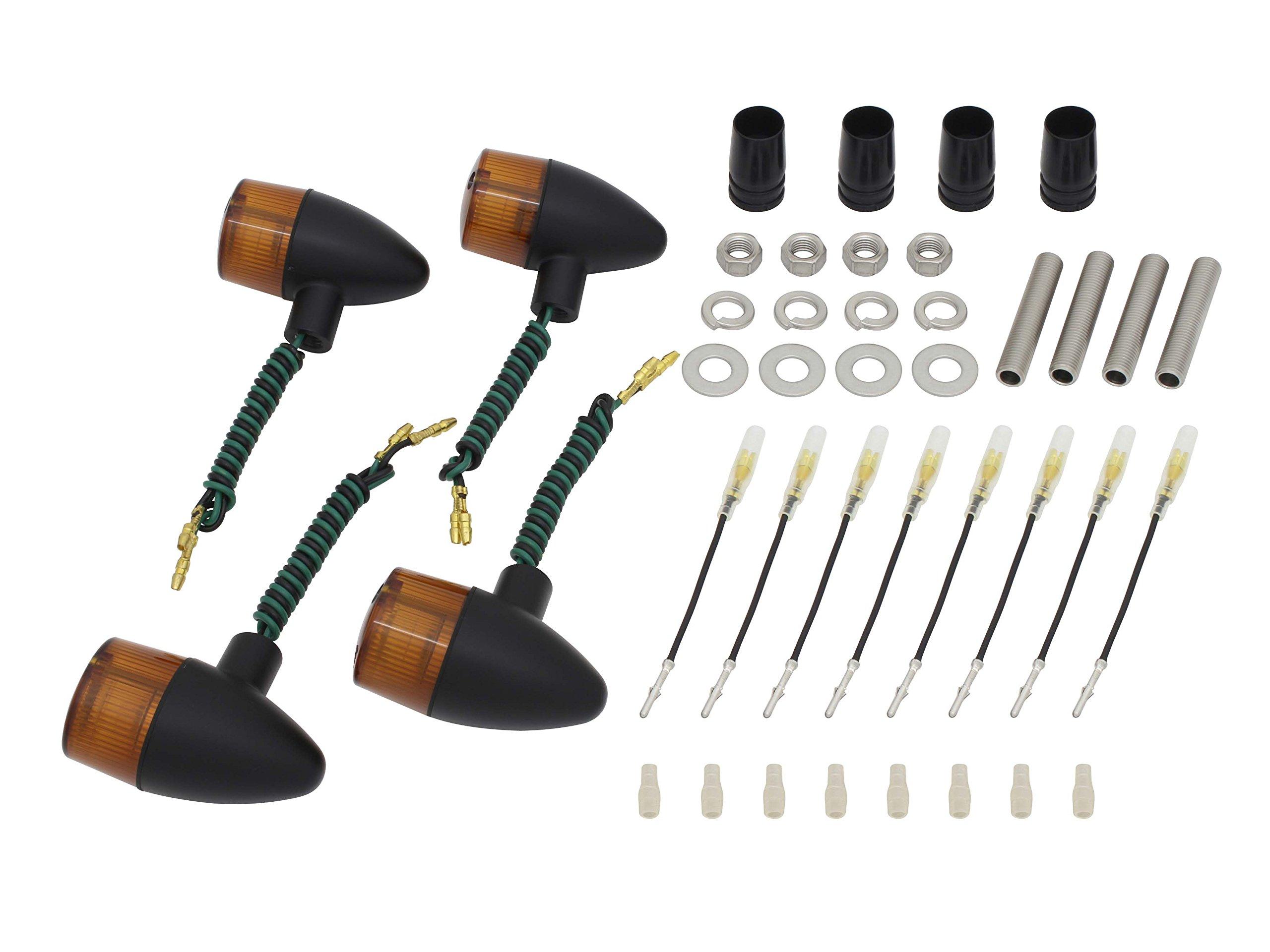 POSH FAITH Motorcycle Accessories Classic Bullet Type Turn Signal Kit W650 Estrella Black Lens (-03) (-06) Balius/II (-06) Body/Orange 016098-56
POSH FAITH Motorcycle Accessories Classic Bullet Type Turn Signal Kit W650 Estrella Black Lens (-03) (-06) Balius/II (-06) Body/Orange 016098-56