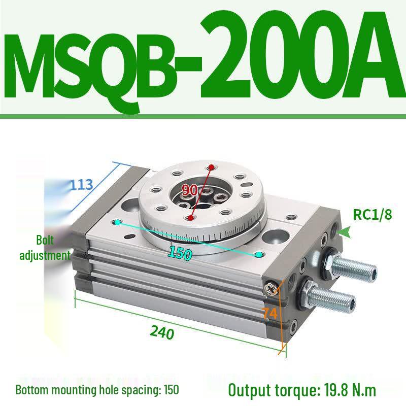 Pneumatic Rotary Swing Cylinder with Adjustable Angle
Pneumatic Rotary Swing Cylinder with Adjustable Angle