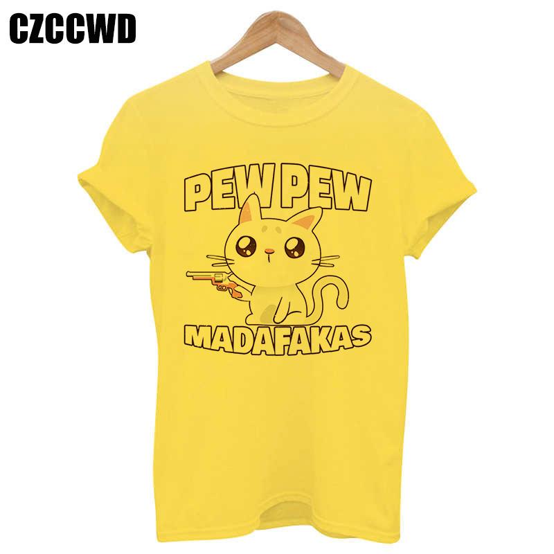 Pew Pew Madafakas Print Tshirt Women Murderous Black Cat With Gun Funny T Shirt Short Sleeve Halloween Tops Tees Femme Tshirt 4XL
Pew Pew Madafakas Print Tshirt Women Murderous Black Cat With Gun Funny T Shirt Short Sleeve Halloween Tops Tees Femme Tshirt 4XL