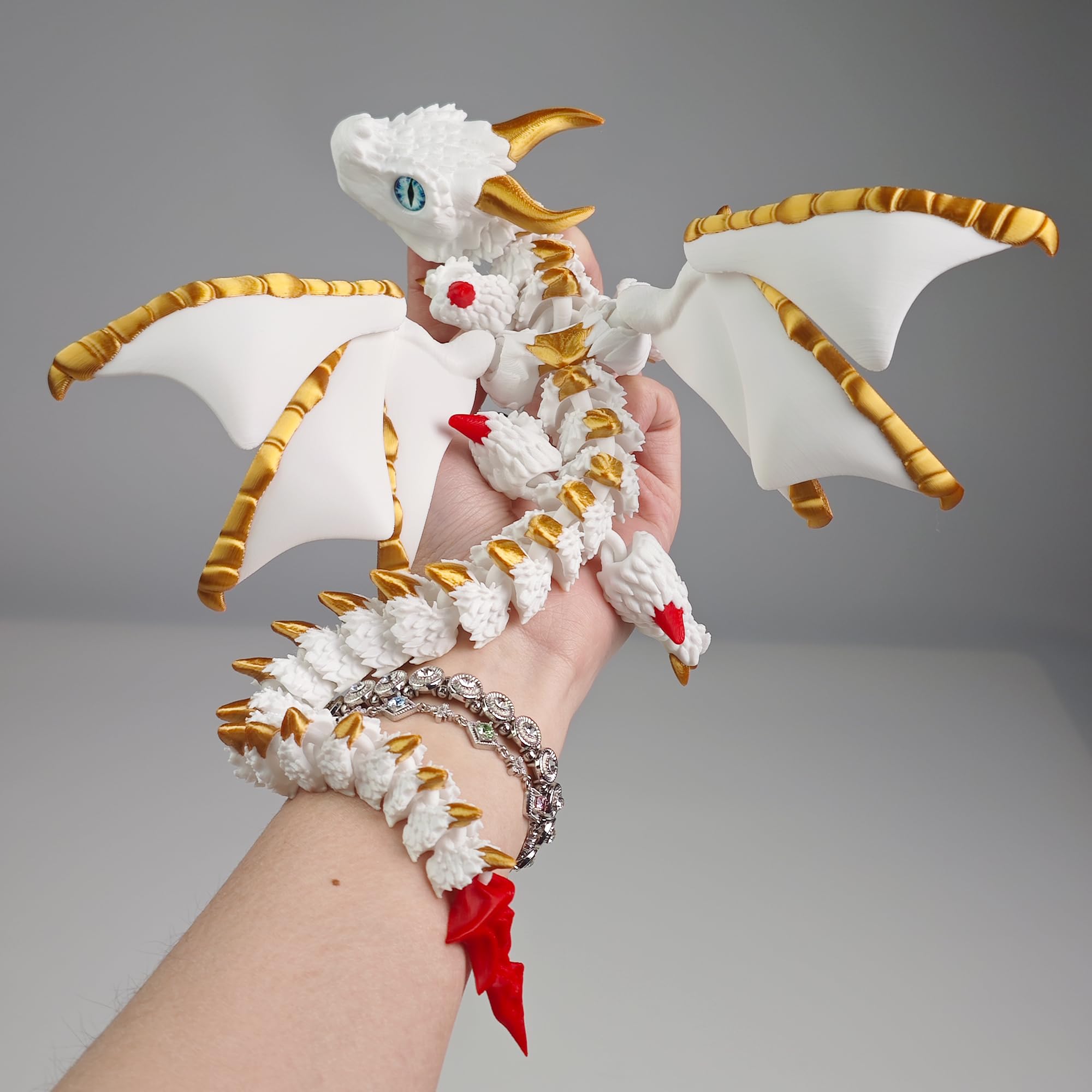 WUQIREN 3D-печатный дракон с крыльями, 3D-печатная игрушка-животное, Дракон-игрушка для снятия стресса, Гибкая шарнирная модель Кристального дракона с крыльями, Декор для рабочего стола (белый
WUQIREN 3D-печатный дракон с крыльями, 3D-печатная игрушка-животное, Дракон-игрушка для снятия стресса, Гибкая шарнирная модель Кристального дракона с крыльями, Декор для рабочего стола (белый