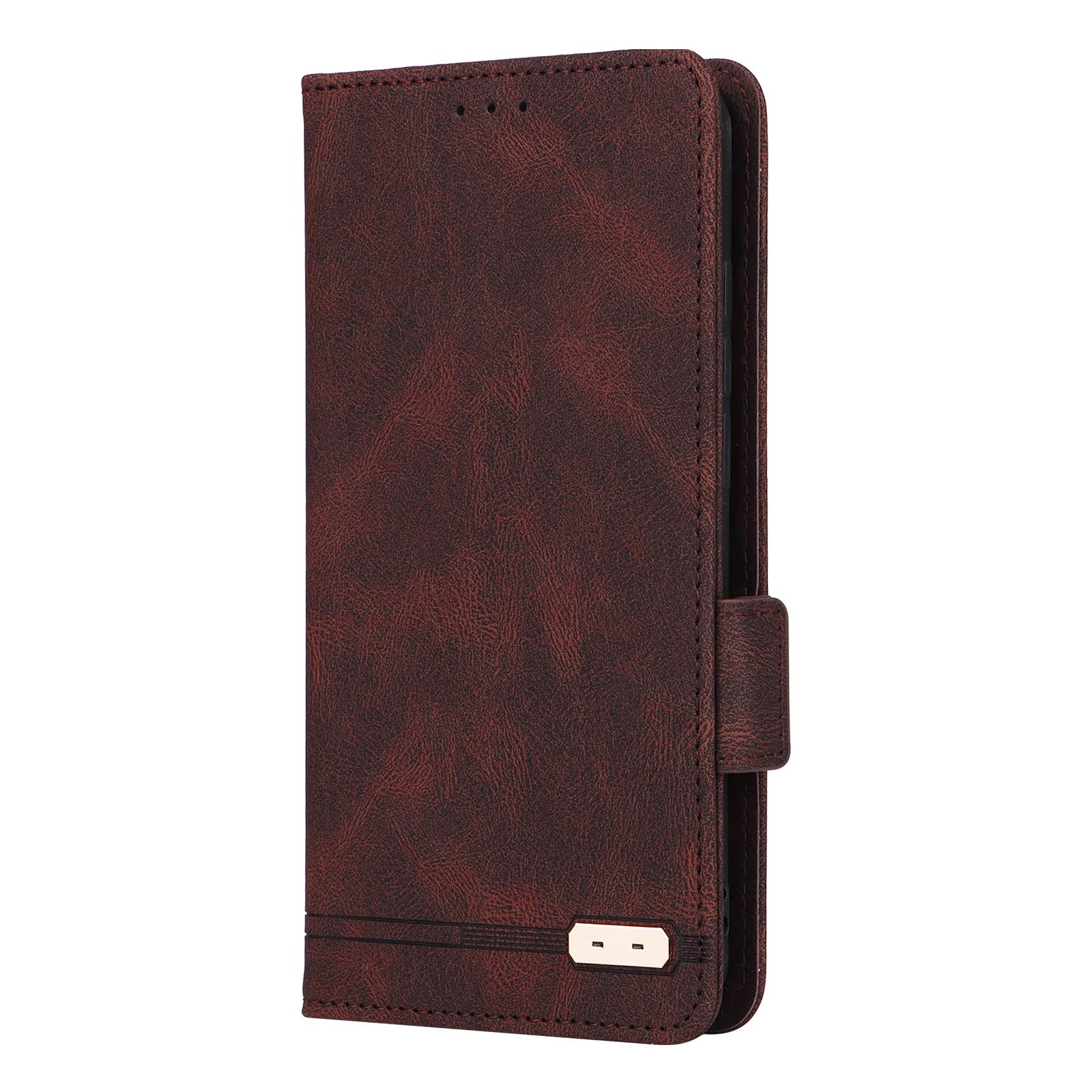 For TCL 10L/10 Lite Hardware Design Stand Magnetic Closing Leather Cell Phone Case Protector with Wallet Coffee
For TCL 10L/10 Lite Hardware Design Stand Magnetic Closing Leather Cell Phone Case Protector with Wallet Coffee