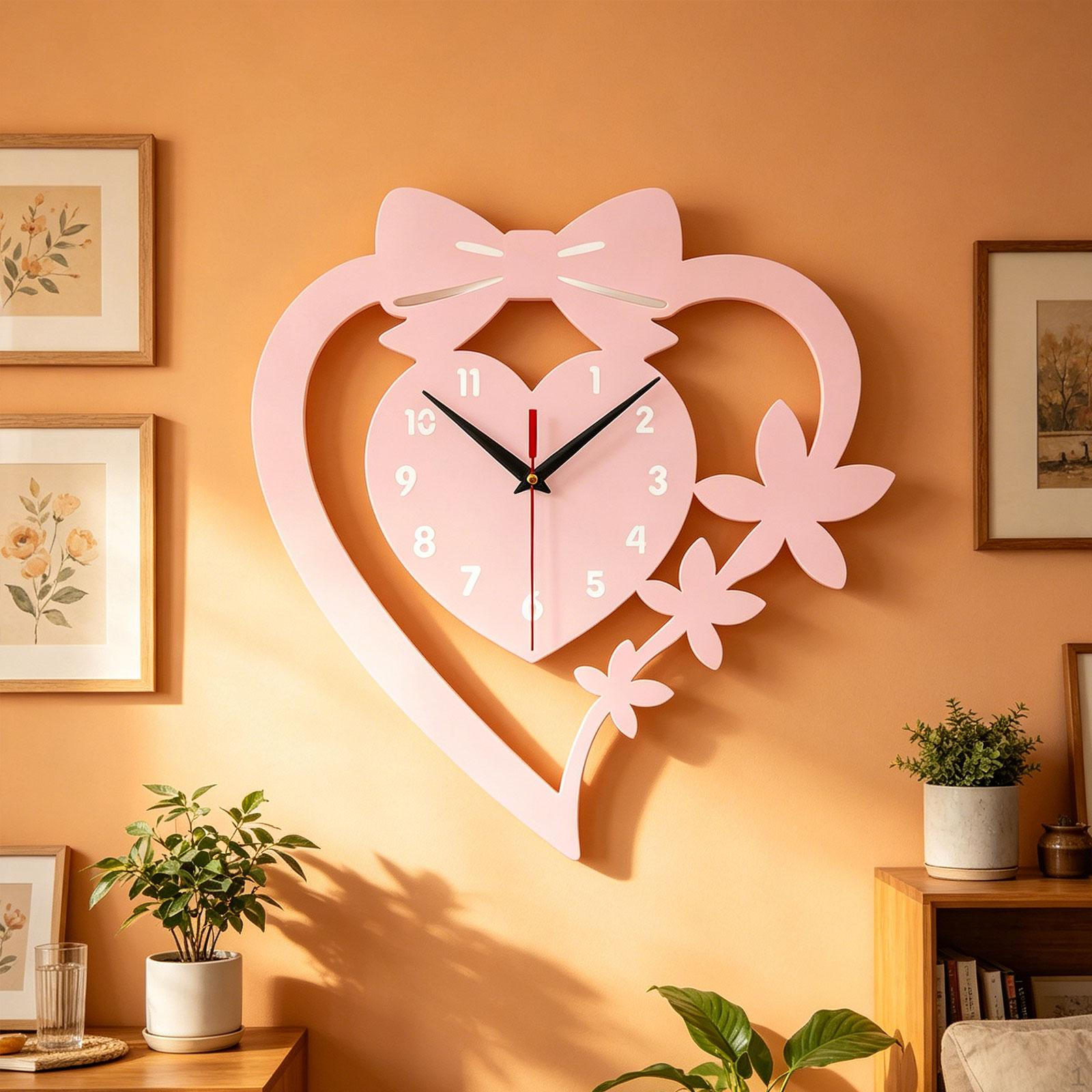 Clock Ornament Valentine s Day Decoration Wall for Living Room рожевий
Clock Ornament Valentine s Day Decoration Wall for Living Room рожевий