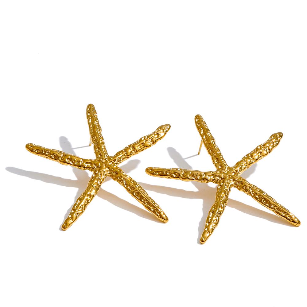 Yhpup Ocean Style Stainless Steel Big Starfish Stud Earrings Waterproof Fashion Summer Jewelry for Women Wholesale
Yhpup Ocean Style Stainless Steel Big Starfish Stud Earrings Waterproof Fashion Summer Jewelry for Women Wholesale