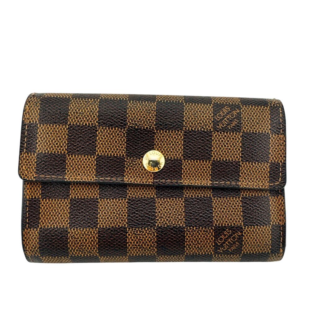 LOUIS VUITTON N63067 Damier leather Portefeuille Alexandra Tri-fold wallet Brown leather Used
LOUIS VUITTON N63067 Damier leather Portefeuille Alexandra Tri-fold wallet Brown leather Used