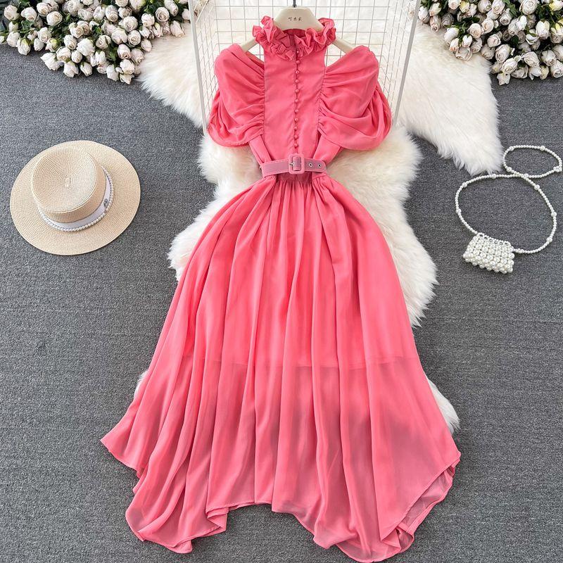 Accessible Luxury Graceful Stand Collar Chiffon Dress Elegance Formal Dress Pink All yards
Accessible Luxury Graceful Stand Collar Chiffon Dress Elegance Formal Dress Pink All yards