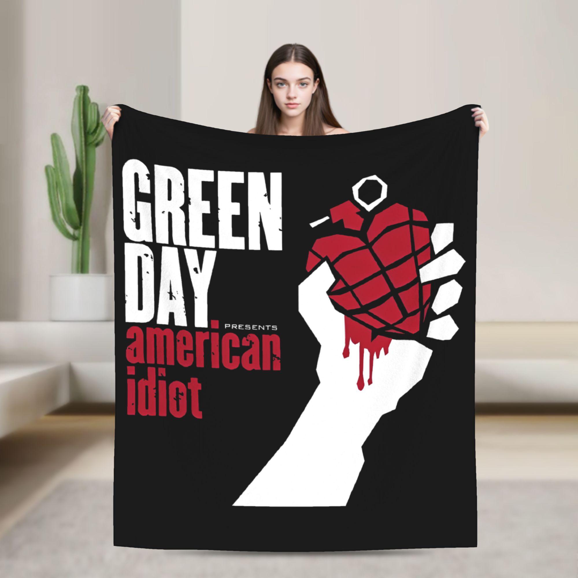Green Days Punk Blanket American Idiot Albuum Flannel Awesome Breathable Throw Blankets for Home Decoration 150x180cm
Green Days Punk Blanket American Idiot Albuum Flannel Awesome Breathable Throw Blankets for Home Decoration 150x180cm
