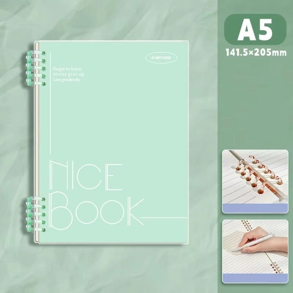 60 аркушів А5 Блокнот на рознімних листах Змінний Блокнот з ПП обкладинкою Нові Блокноти на кільцях світло-зелений колір
60 аркушів А5 Блокнот на рознімних листах Змінний Блокнот з ПП обкладинкою Нові Блокноти на кільцях світло-зелений колір
