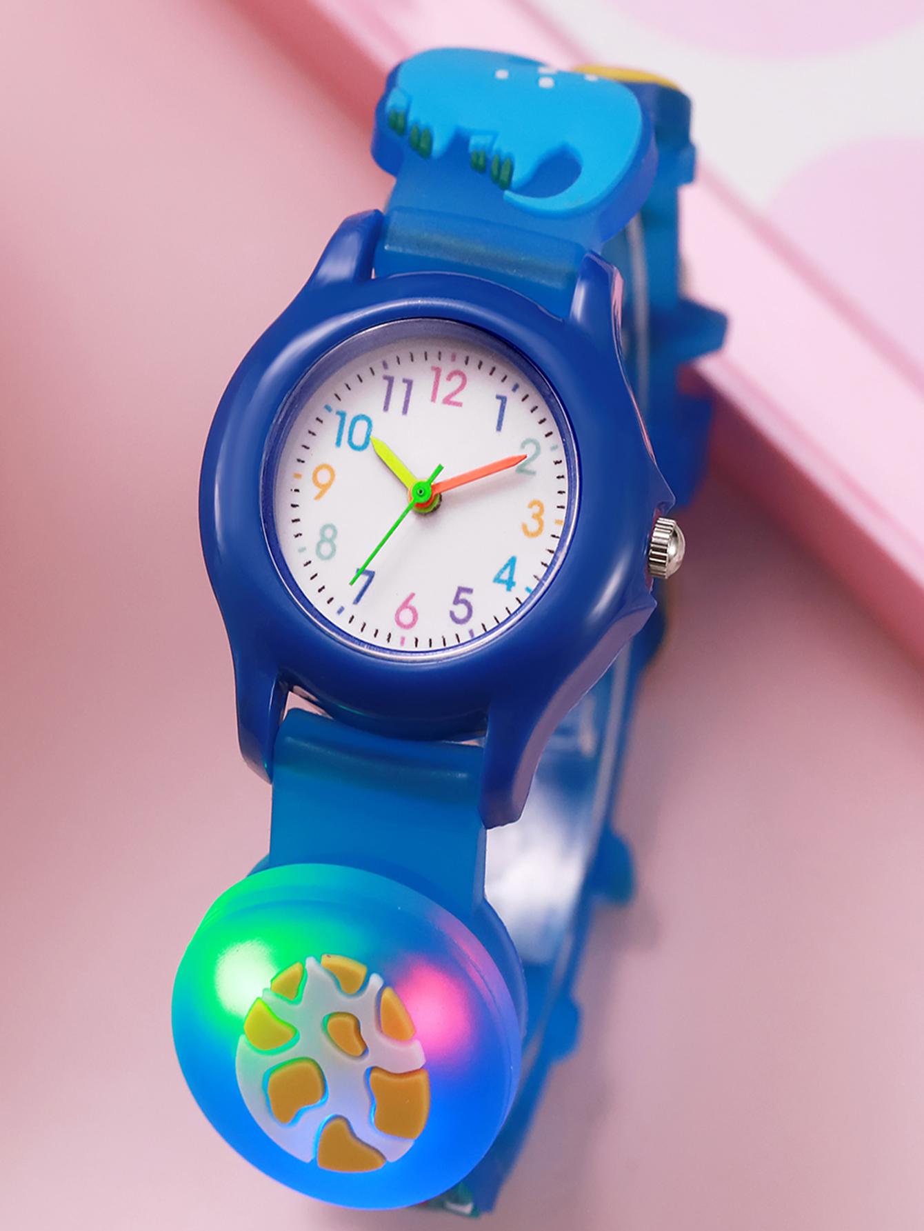 Cute cartoon dinosaur egg watch colorful lights quartz watch, suitable for Christmas Halloween gifts синий
Cute cartoon dinosaur egg watch colorful lights quartz watch, suitable for Christmas Halloween gifts синий