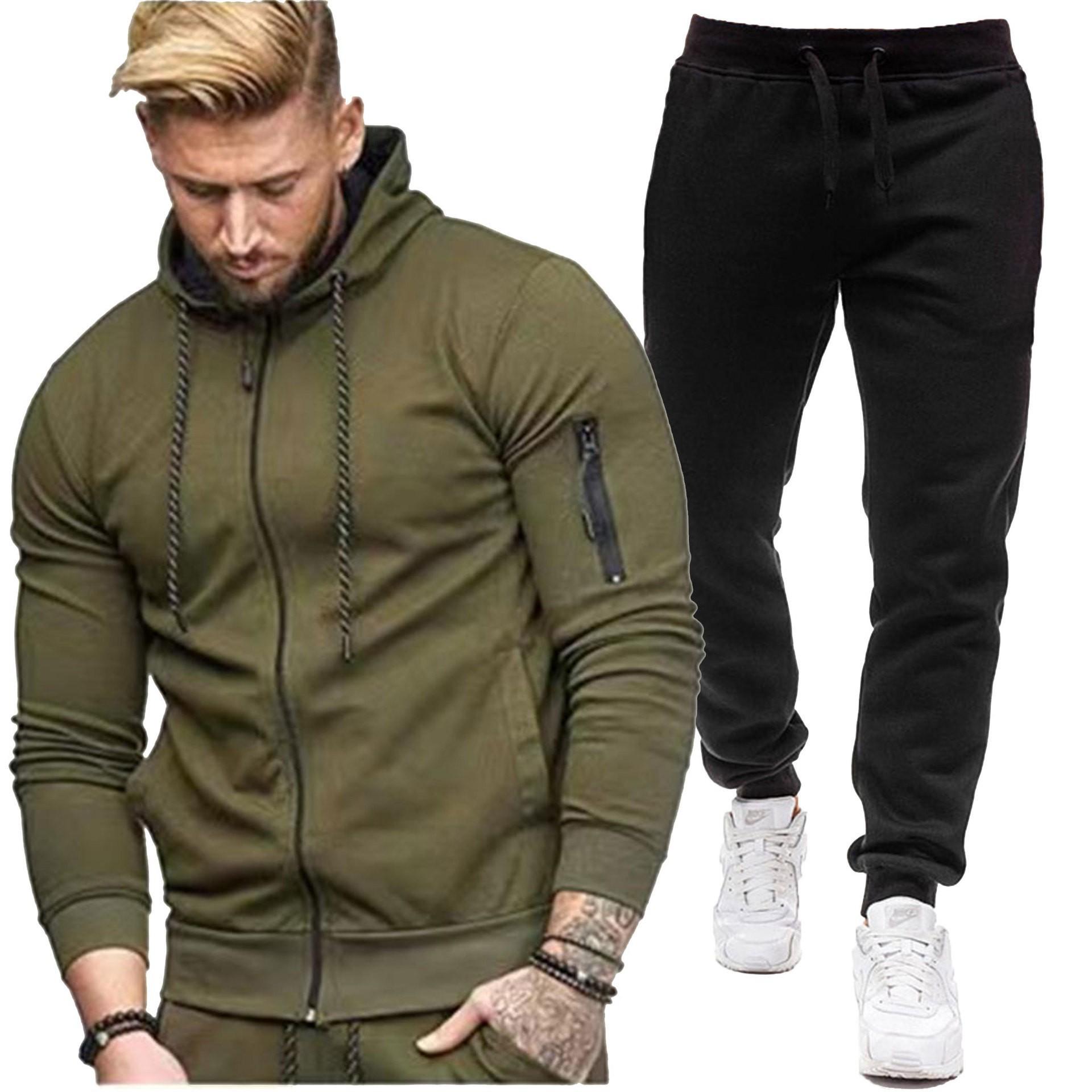 Men s Sports Suit Casual Solid Color Cardigan Hooded Multi Zipper Sweatshirt Set XXXL
Men s Sports Suit Casual Solid Color Cardigan Hooded Multi Zipper Sweatshirt Set XXXL