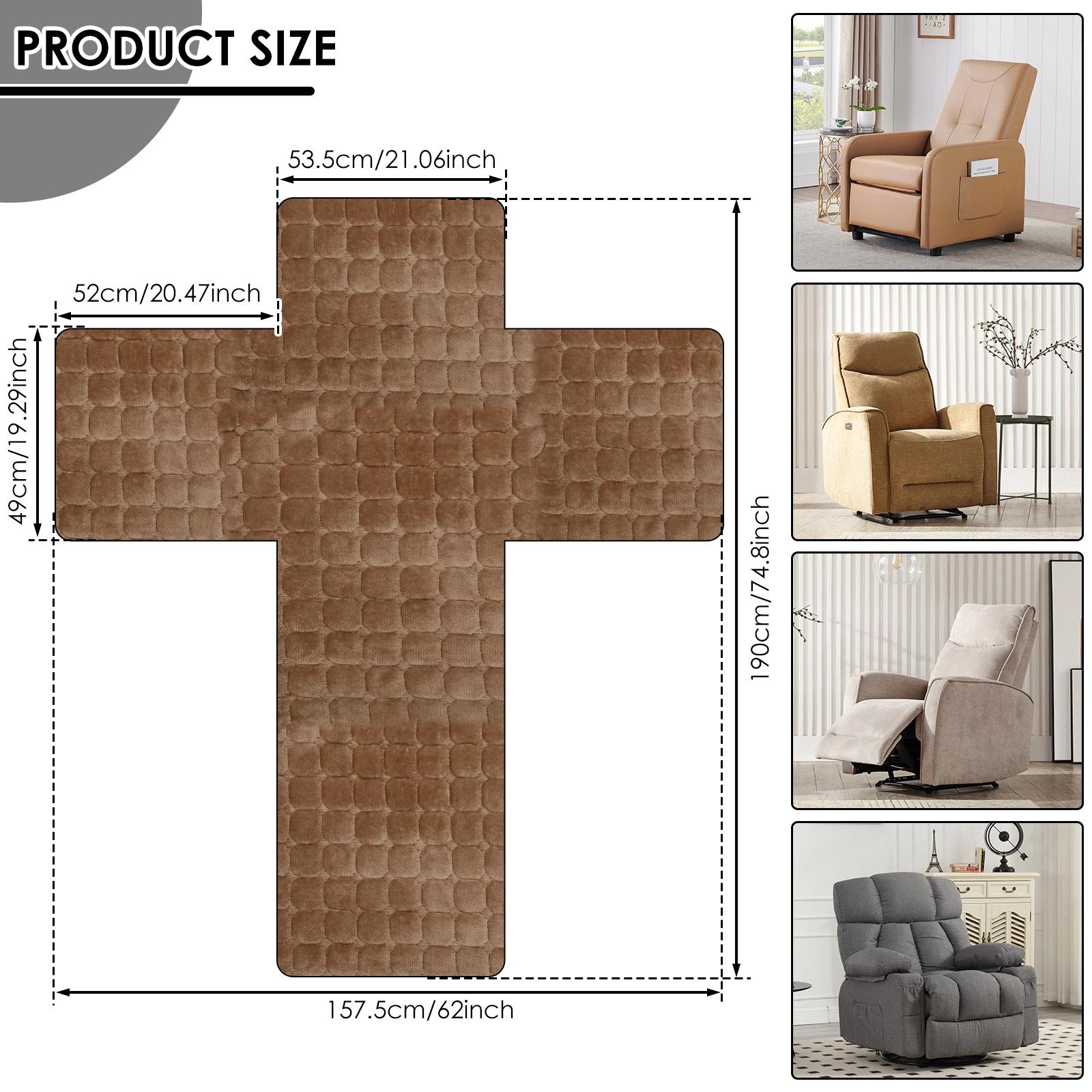 Recliner Chair Cover Plush Soft Single Sofa Cushion Protector with Pockets and Elastic Band Non Slip TV Chair Protective Cover 1Pc кавовий
Recliner Chair Cover Plush Soft Single Sofa Cushion Protector with Pockets and Elastic Band Non Slip TV Chair Protective Cover 1Pc кавовий