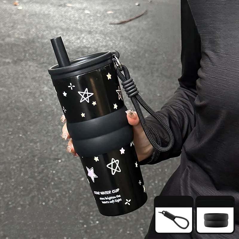 710ml Ceramic Liner Thermal Water Bottle Double Wall 316 Stainless Steel Vacuum Insulated Thermos For Coffee Thermal Mug Tumbler 710ml чорний
710ml Ceramic Liner Thermal Water Bottle Double Wall 316 Stainless Steel Vacuum Insulated Thermos For Coffee Thermal Mug Tumbler 710ml чорний