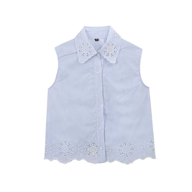 Kaslead New Arrival Women s Clothing Fashion Style Fashion Hollowed-out Embroider Sleeveless Lapel Short Shirt 3564164 Light blue L
Kaslead New Arrival Women s Clothing Fashion Style Fashion Hollowed-out Embroider Sleeveless Lapel Short Shirt 3564164 Light blue L