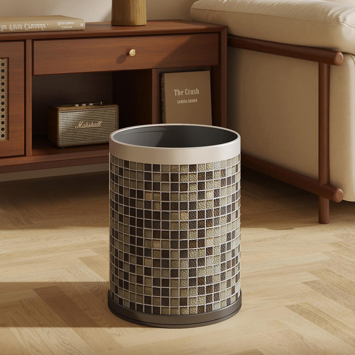 Vintage Mosaic Ceramic Trash Can Large Capacity Waste Bin for Living Room Bedroom Bathroom Stylish Home Decor High-End Gifts 10L
Vintage Mosaic Ceramic Trash Can Large Capacity Waste Bin for Living Room Bedroom Bathroom Stylish Home Decor High-End Gifts 10L