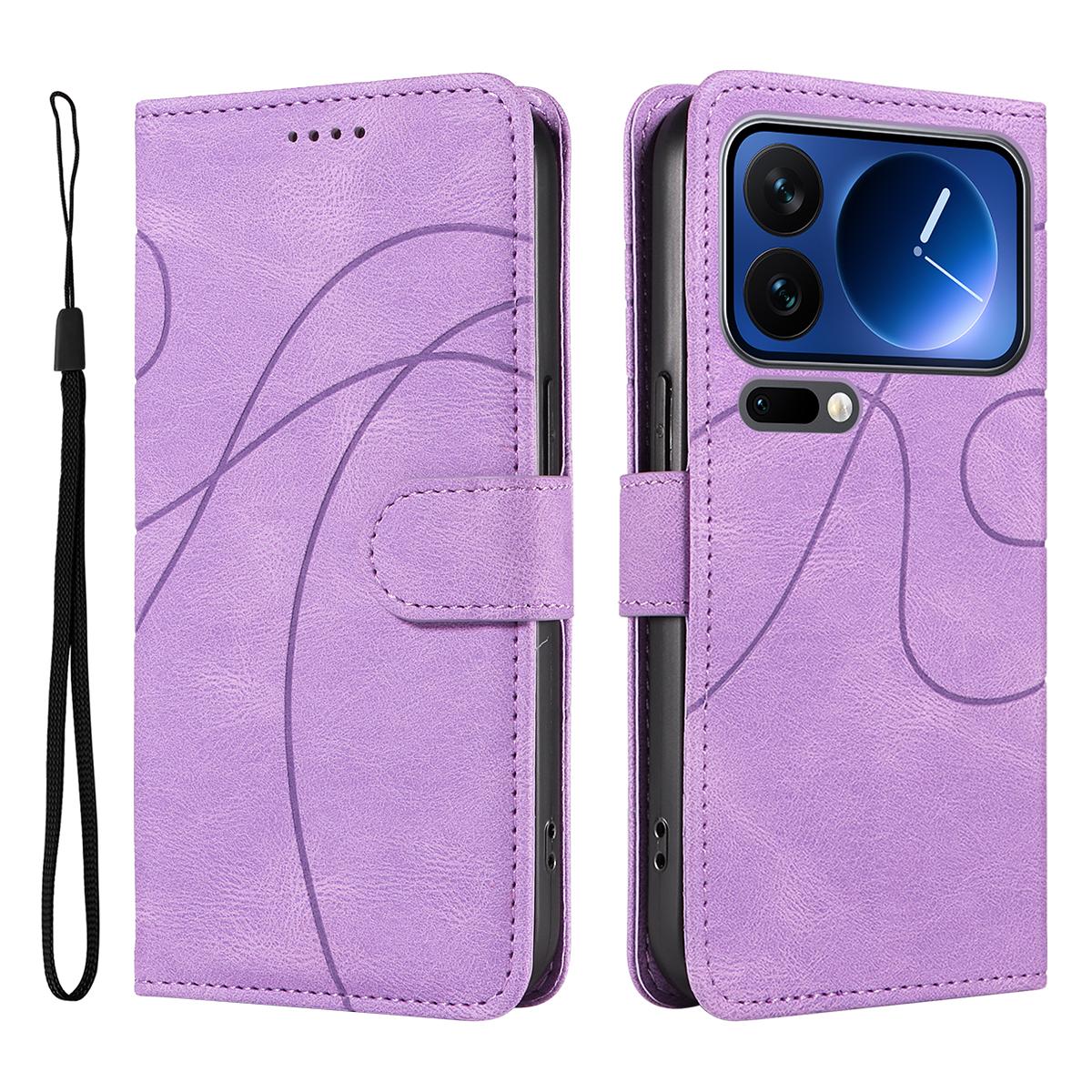 For Xiaomi 17 Pro Wallet Case Leather Phone Cover Stand with Curved Line Design - Black
For Xiaomi 17 Pro Wallet Case Leather Phone Cover Stand with Curved Line Design - Black