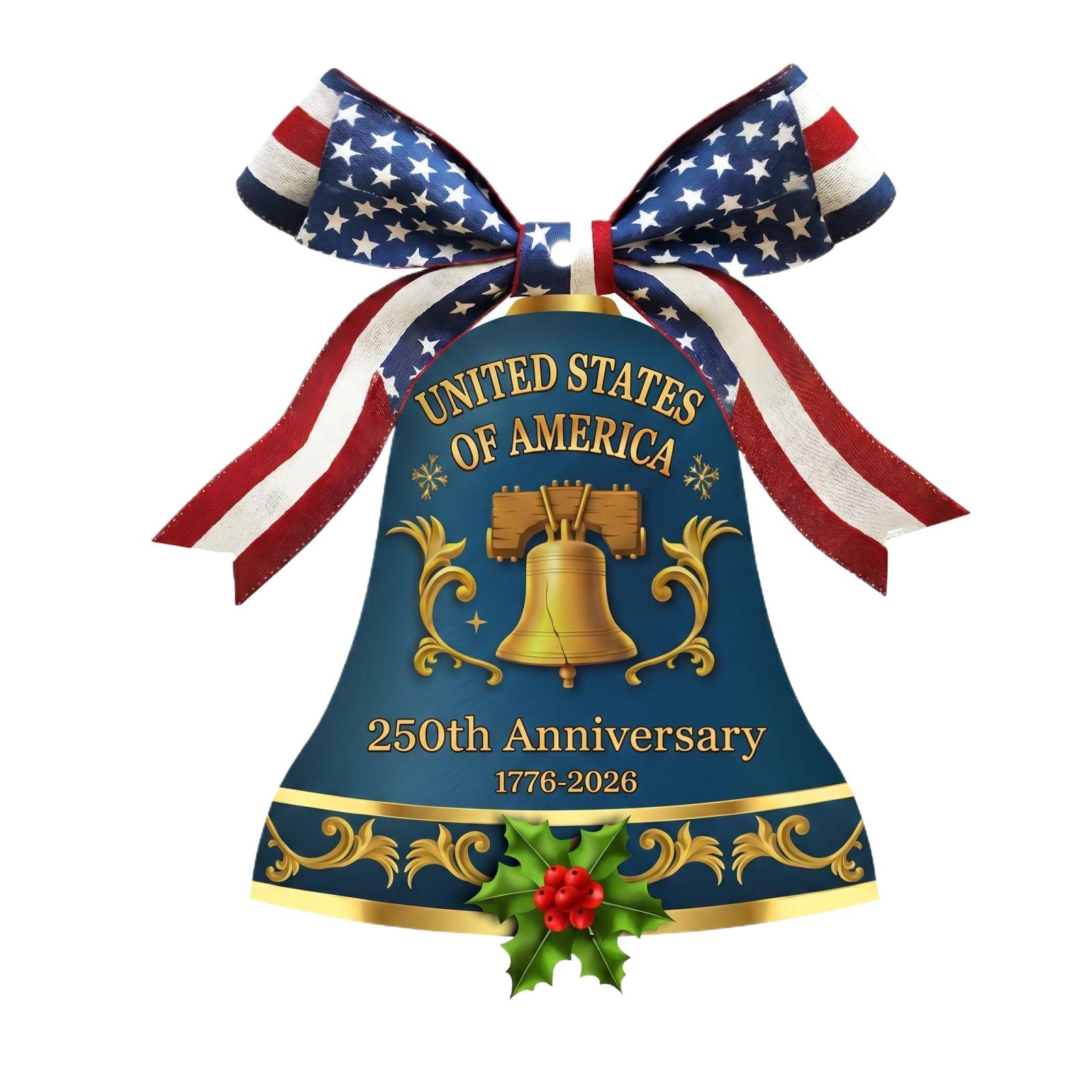 2D Acrylic Bell Ornament United States of America 250th Anniversary Decoration Hanging Pendant with Ribbon for Commemorative Display
2D Acrylic Bell Ornament United States of America 250th Anniversary Decoration Hanging Pendant with Ribbon for Commemorative Display