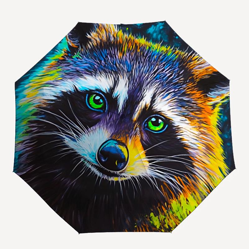 1pc Raccoon Art Automatic Folding Umbrella Portable Collapsible Umbrella for All Seasons, 8-Rib Durable Construction, Perfect Gift 031
1pc Raccoon Art Automatic Folding Umbrella Portable Collapsible Umbrella for All Seasons, 8-Rib Durable Construction, Perfect Gift 031