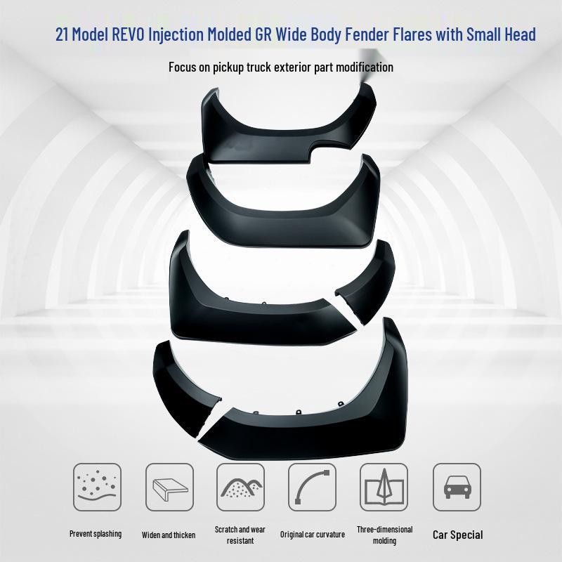 Toyota Hilux Revo GR Wide Body Fender Flares with Small Wheel Arch Mudguards Yes чёрный
Toyota Hilux Revo GR Wide Body Fender Flares with Small Wheel Arch Mudguards Yes чёрный