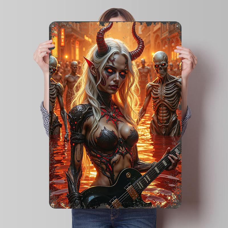 Demon Girl Playing Guitar in Hell Printed Poster Customized Wall Art Retro Vintage Metal Tin Signs for Home Decor Items Man Cave 7.9x11.8In(20x30cm)
Demon Girl Playing Guitar in Hell Printed Poster Customized Wall Art Retro Vintage Metal Tin Signs for Home Decor Items Man Cave 7.9x11.8In(20x30cm)