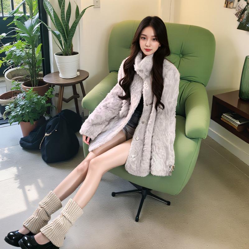 Stand-up collar dyed pointed fur jacket women s winter warmth imitation fox fur coat moon shadow girl fur integration XS (one size too large)
Stand-up collar dyed pointed fur jacket women s winter warmth imitation fox fur coat moon shadow girl fur integration XS (one size too large)