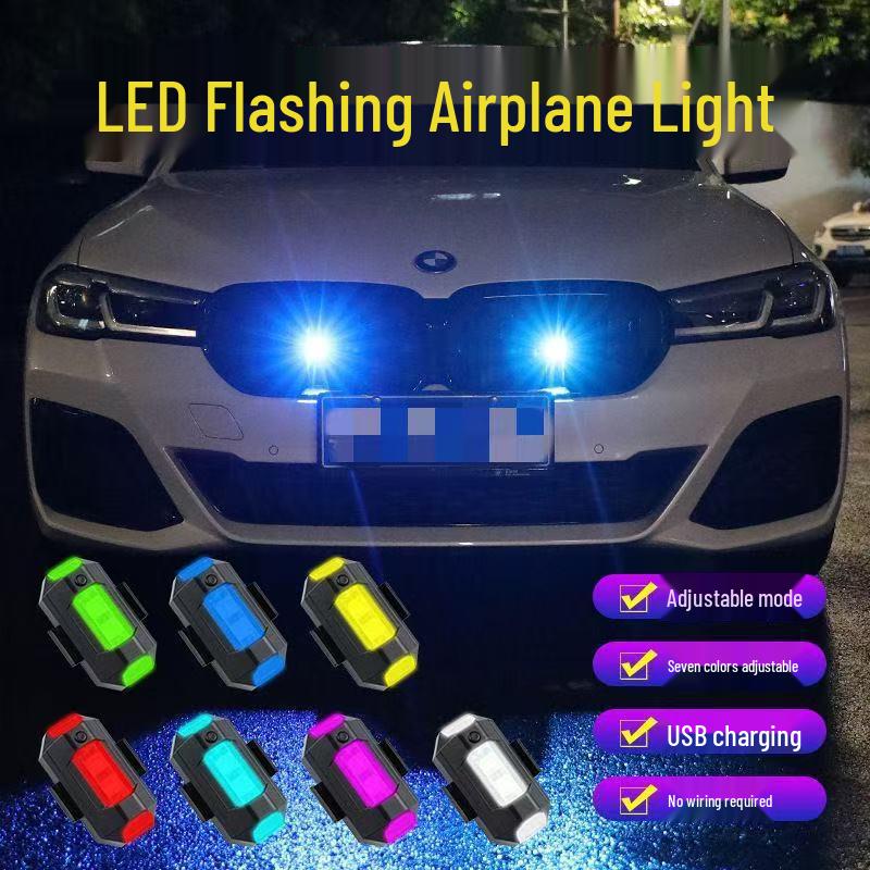 USB Rechargeable High-Brightness Multi-Color LED Strobe Lights for Cars, Motorcycles, and Airplanes 1 Pack
USB Rechargeable High-Brightness Multi-Color LED Strobe Lights for Cars, Motorcycles, and Airplanes 1 Pack