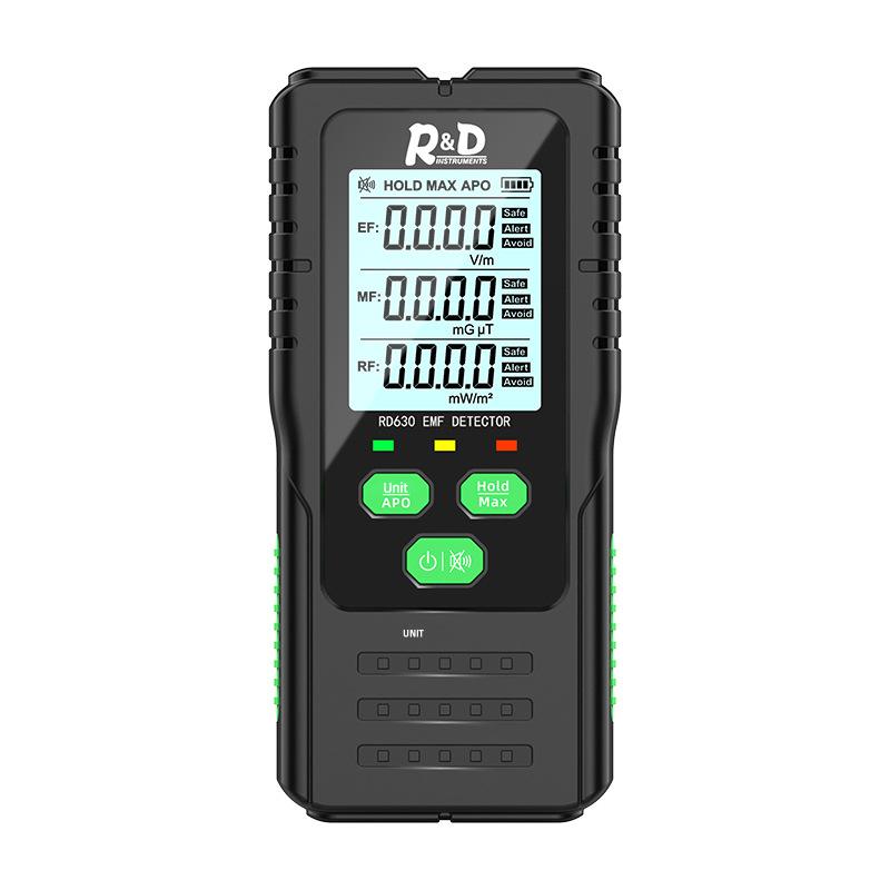 3 in 1 Electromagnetic Radiation Detector Electric Field Magnetic Field RF Detector High Frequency Measuring Instrument чорний
3 in 1 Electromagnetic Radiation Detector Electric Field Magnetic Field RF Detector High Frequency Measuring Instrument чорний