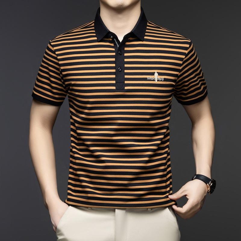 Light Casual Men S Embroidered Lapel Striped Polo Short Sleeve Daily Breathable Top T-Shirt 4XL
Light Casual Men S Embroidered Lapel Striped Polo Short Sleeve Daily Breathable Top T-Shirt 4XL