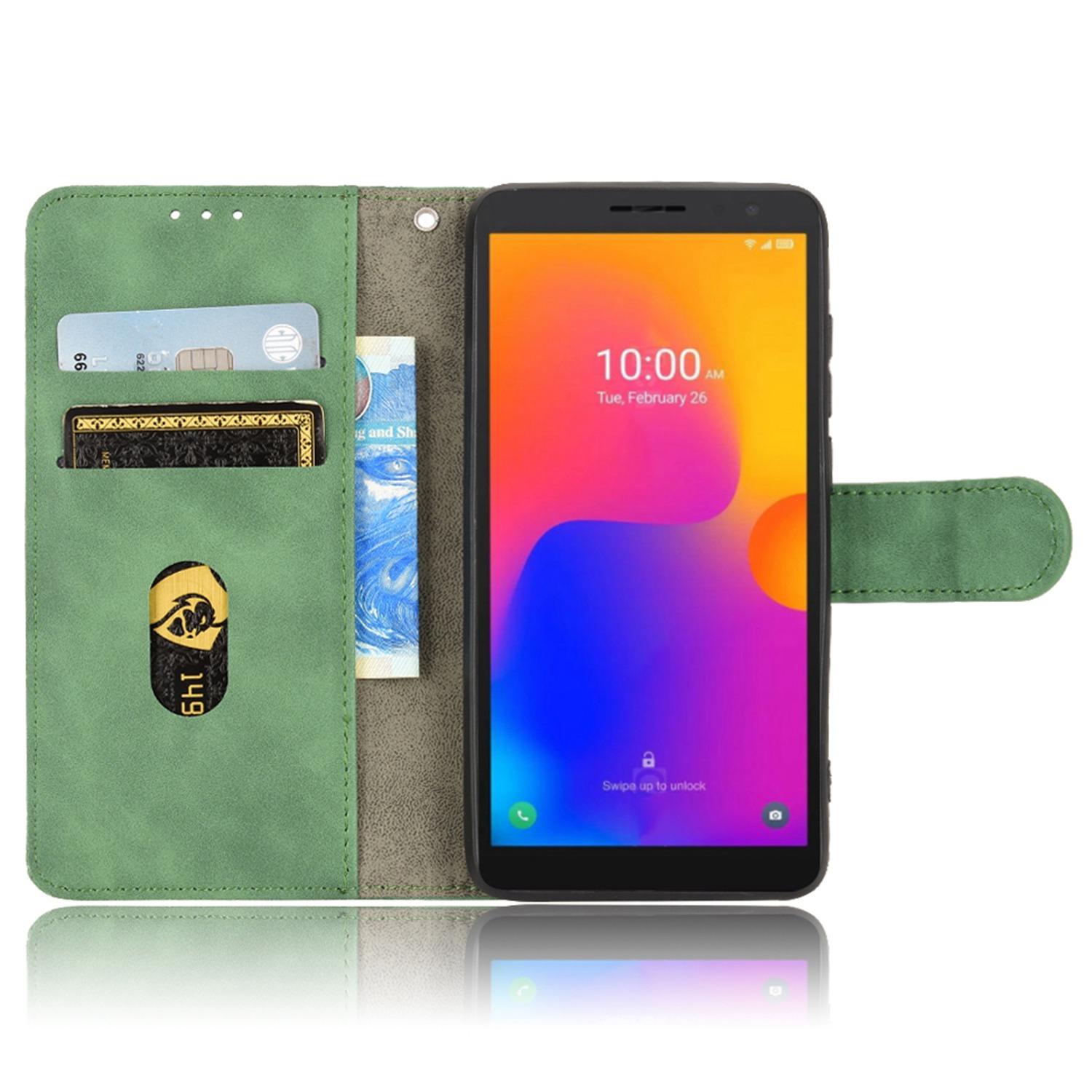 For Alcatel 1B (2022) Skin-Touch Feeling Cell Phone Case Magnetic Clasp PU Leather Wallet Adjustable Stand Green
For Alcatel 1B (2022) Skin-Touch Feeling Cell Phone Case Magnetic Clasp PU Leather Wallet Adjustable Stand Green