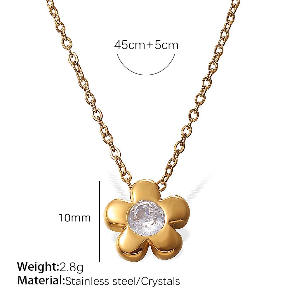 Titanium steel small flower necklace female super fairy Mori sweet versatile simple five-petaled flower exquisite collarbone chain
Titanium steel small flower necklace female super fairy Mori sweet versatile simple five-petaled flower exquisite collarbone chain