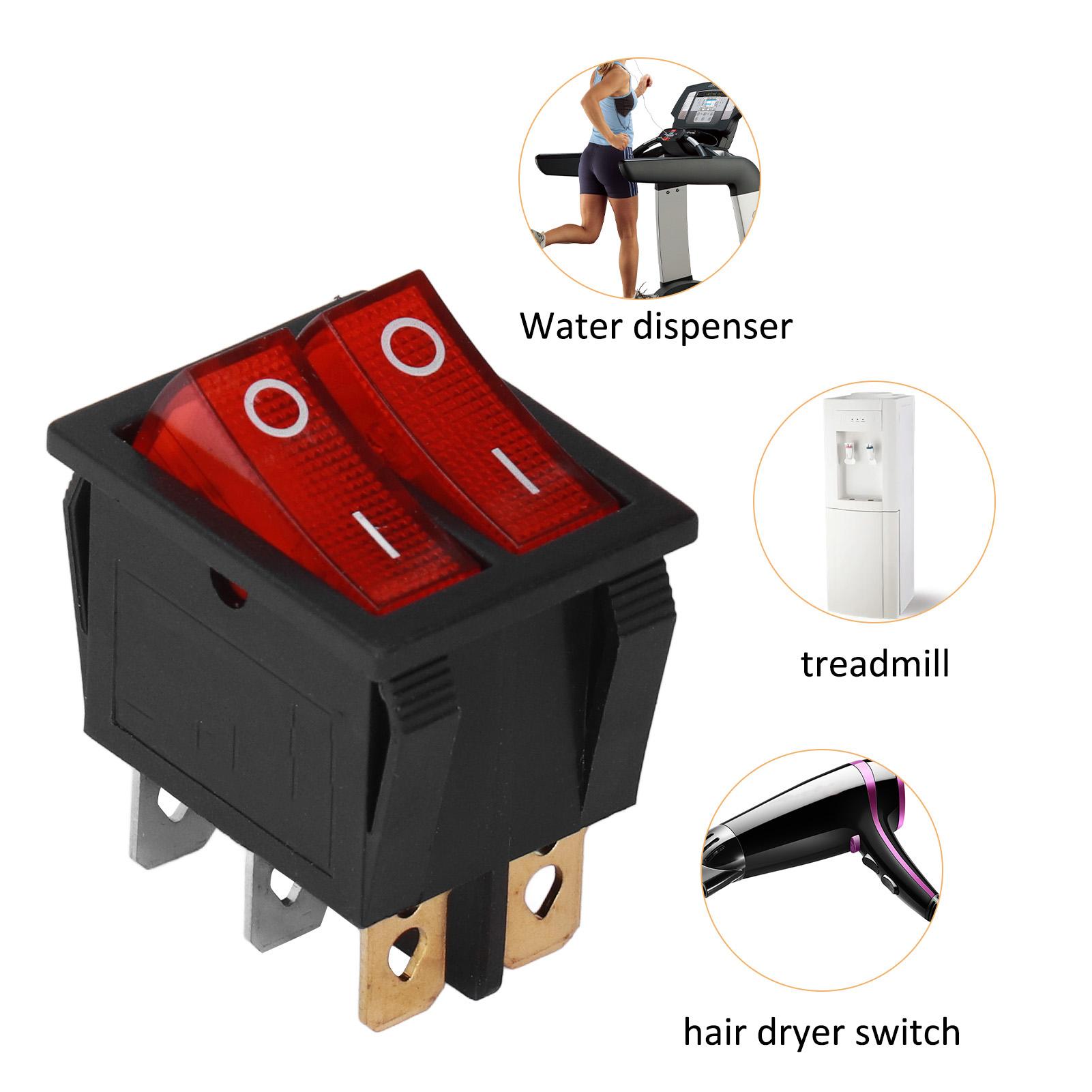 50Pcs On Off Rocker Boat Electronic 6 Pin 2 Position 2 with Light 125VCelsius250V KCD3
50Pcs On Off Rocker Boat Electronic 6 Pin 2 Position 2 with Light 125VCelsius250V KCD3