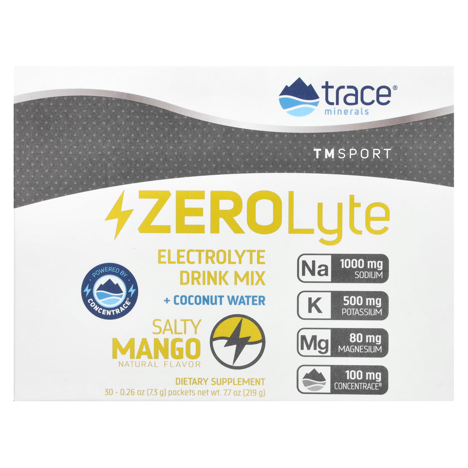 Tm Sport, Zerolyte, Electrolyte Drink Mix, Salty Mango, 30 Packets, 7.3G (0.26Oz) Each
Tm Sport, Zerolyte, Electrolyte Drink Mix, Salty Mango, 30 Packets, 7.3G (0.26Oz) Each