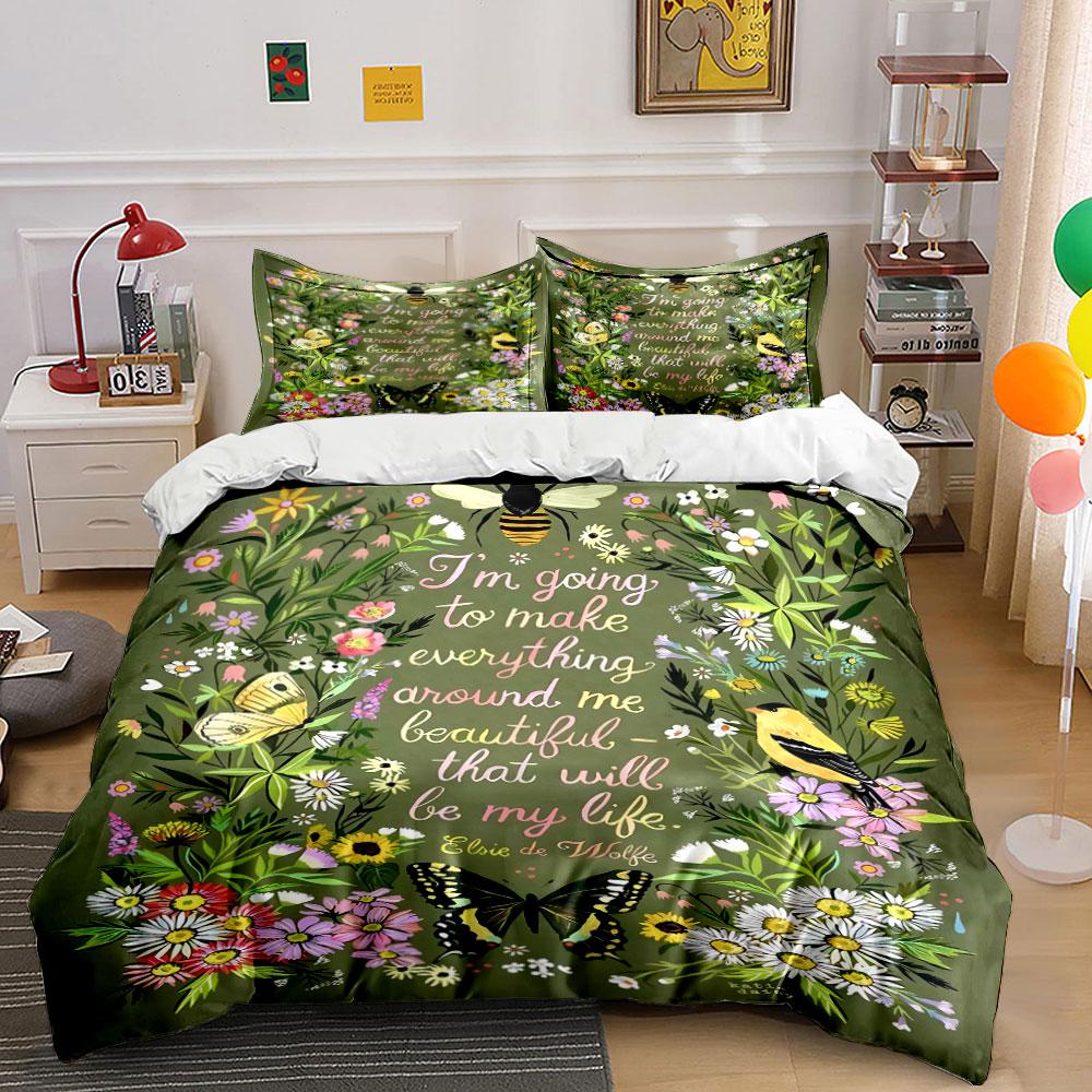 Flowers, bees, birds, butterfly. Bedding sets Duvet cover sets Duvet covers Pillowcases(1 * Duvet Cover 2 * Pillowcases without duvet insert) 135x200cm
Flowers, bees, birds, butterfly. Bedding sets Duvet cover sets Duvet covers Pillowcases(1 * Duvet Cover 2 * Pillowcases without duvet insert) 135x200cm