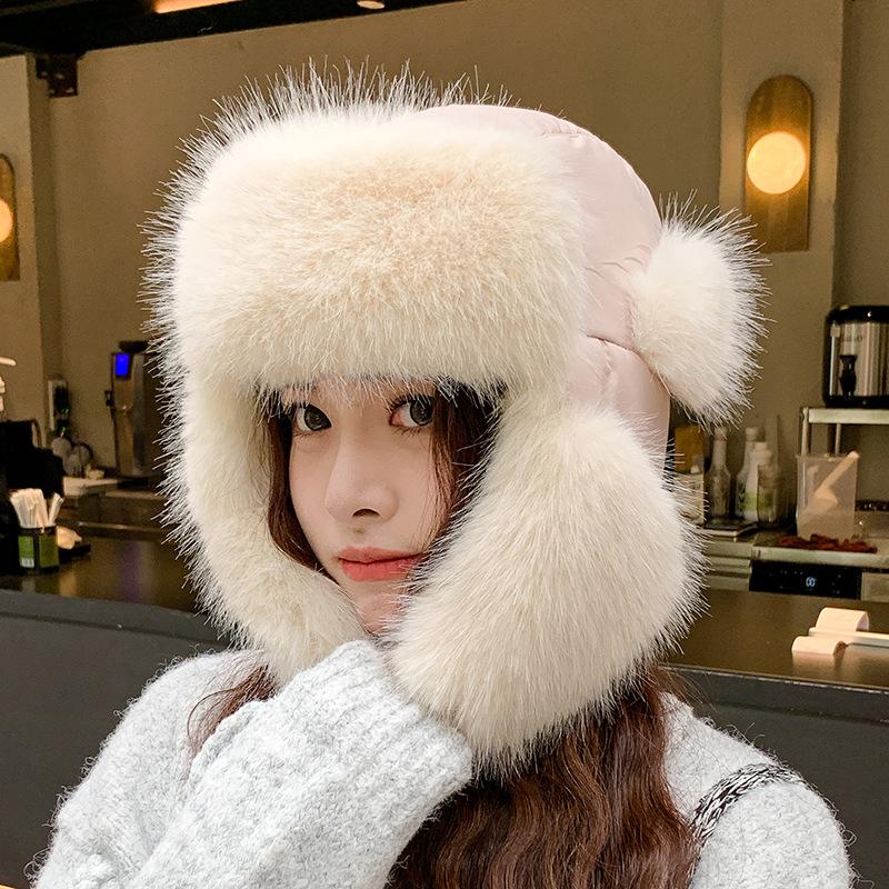 Зимняя женская шапка-ушанка для улицы, для катания на лыжах, теплая и толстая, защита от холода, плюшевая шапка
Зимняя женская шапка-ушанка для улицы, для катания на лыжах, теплая и толстая, защита от холода, плюшевая шапка