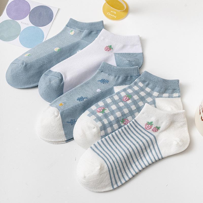 5 pairs Spring and Summer Thin Short Socks for Women, Shallow and Trendy Socks for Women, Cute Boat Socks for Women, Mesh Short Stockings for Women 5 pairs
5 pairs Spring and Summer Thin Short Socks for Women, Shallow and Trendy Socks for Women, Cute Boat Socks for Women, Mesh Short Stockings for Women 5 pairs