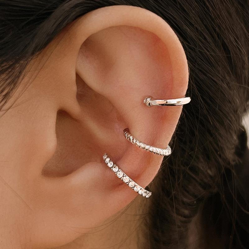 9Pcs/Set Simple Metal Non-Piercing Ear Clip Earrings for Women Shiny CZ Stone Fake Piercing Ear Cuff Daily Wear Party Zircon
9Pcs/Set Simple Metal Non-Piercing Ear Clip Earrings for Women Shiny CZ Stone Fake Piercing Ear Cuff Daily Wear Party Zircon
