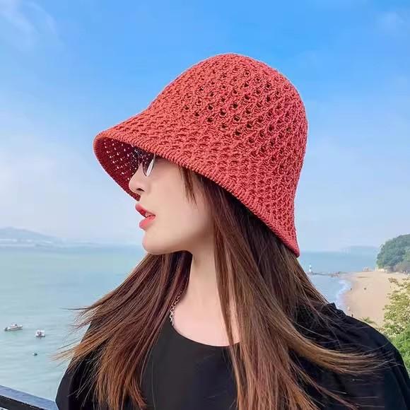 Unisex Fashion Korean INS Bucket Hats Women Summer Breathable Hollow Knitted Fisherman Hat Outdoor Versatile Wear Panama Cap brick червоний колір
Unisex Fashion Korean INS Bucket Hats Women Summer Breathable Hollow Knitted Fisherman Hat Outdoor Versatile Wear Panama Cap brick червоний колір