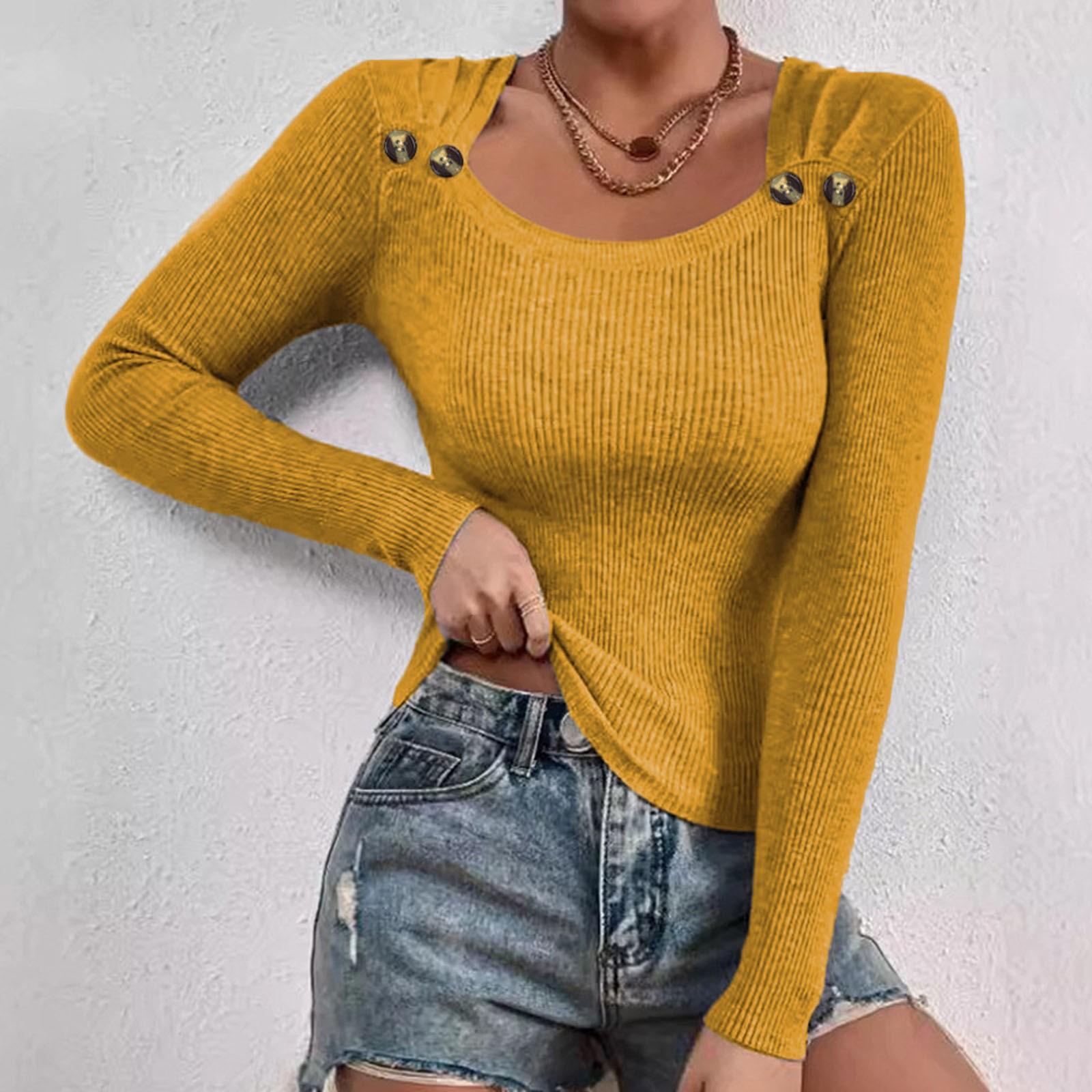 Женский однотонный свободный повседневный свитер с квадратным воротником и пуговицами, вязаный свитер M
Женский однотонный свободный повседневный свитер с квадратным воротником и пуговицами, вязаный свитер M