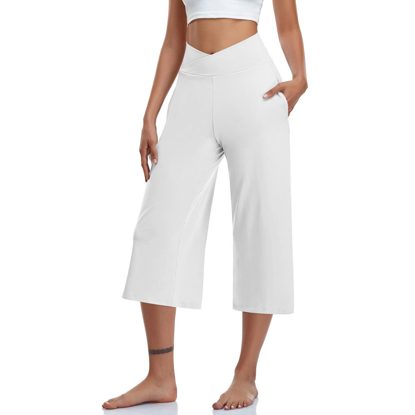 Женские эластичные брюки с высокой талией 3/4, повседневные, спортивные, широкие, капри, брюки с карманами, женские брюки XS
Женские эластичные брюки с высокой талией 3/4, повседневные, спортивные, широкие, капри, брюки с карманами, женские брюки XS