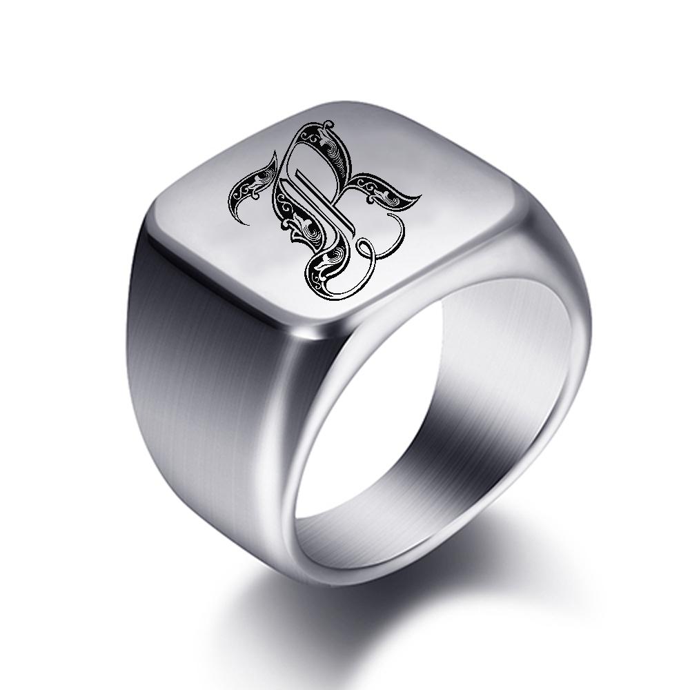 Initial Engrave Custom Rings For Men Stainless Steel Male Signet Blank Jewelry Ring Band High Polished Silver Tone U.S.Size 15&silver
Initial Engrave Custom Rings For Men Stainless Steel Male Signet Blank Jewelry Ring Band High Polished Silver Tone U.S.Size 15&silver
