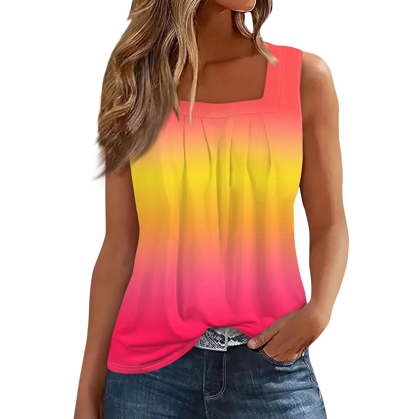 Женская плиссированная футболка без рукавов с квадратным воротником и принтом XL жёлтый
Женская плиссированная футболка без рукавов с квадратным воротником и принтом XL жёлтый