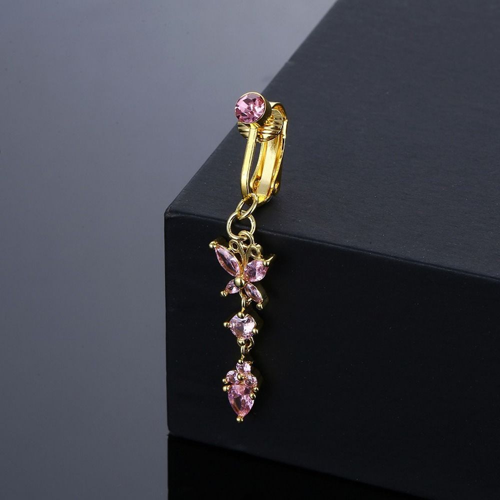 Zircon Butterfly Body Jewelry Fake Belly Piercing Clip Women Belly Ring Belly Button Cartilage Clip silver
Zircon Butterfly Body Jewelry Fake Belly Piercing Clip Women Belly Ring Belly Button Cartilage Clip silver